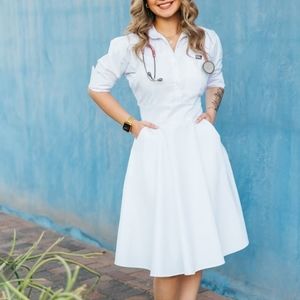 Abigail Israel Vintage Retro 60's Style Scrub Nurse Dress XL